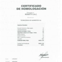 Certificado de Homologación